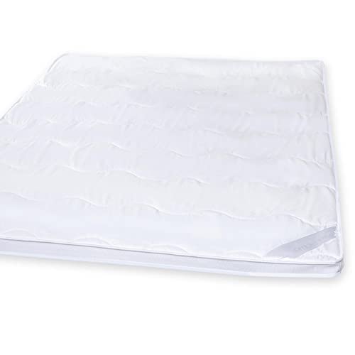 aqua-textil Ambiente Unterbett 200 x 220 cm weiß Mikrofaser Matratzenauflage Hohlfaser Füllung Auflage Matratzenschoner von aqua-textil