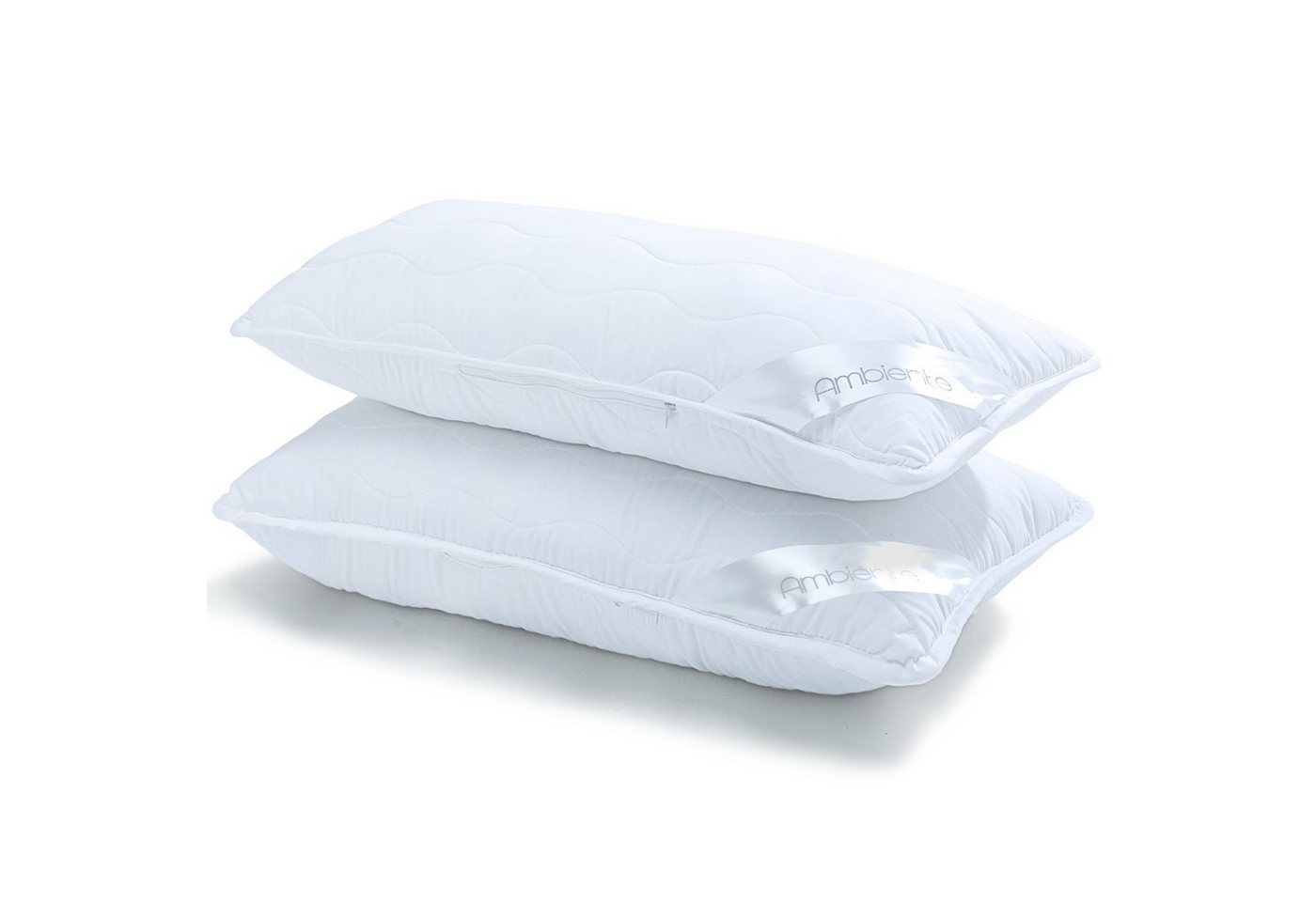 aqua-textil Bettdecke, Kopfkissen + Topper Ambiente Mikrofaser Kopfkissen Steppkissen 2er Set 40x90cm von aqua-textil