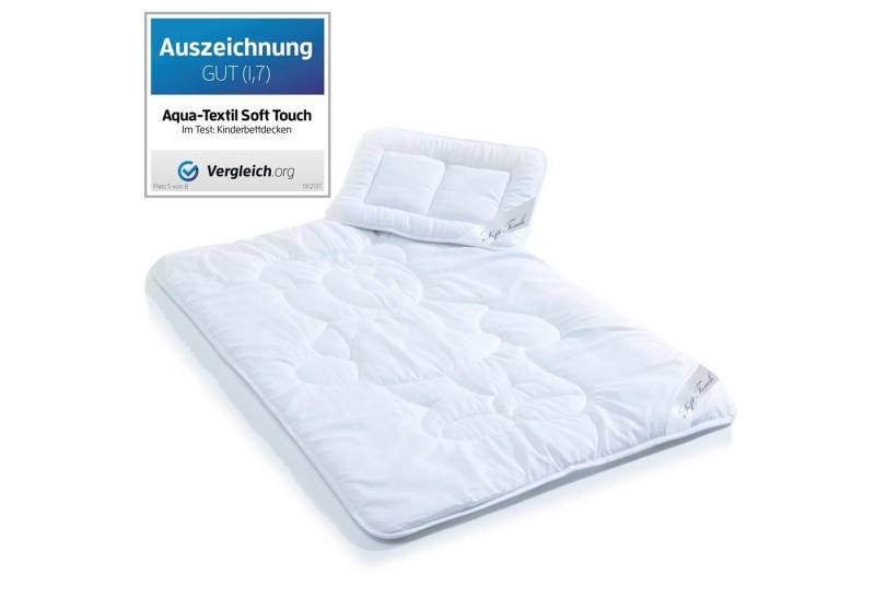 aqua-textil Bettdecke, Kopfkissen + Topper Soft Touch Mikrofaser Kids Kinder Steppdecke Set 100x135cm + 40x60cm von aqua-textil