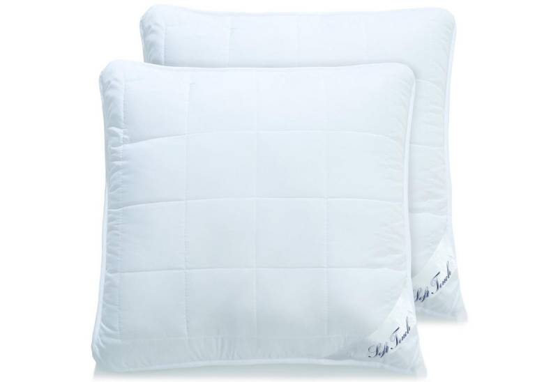 aqua-textil Bettdecke, Kopfkissen + Topper Soft Touch Mikrofaser Kopfkissen Bettkissen 2er Set 65x65cm von aqua-textil