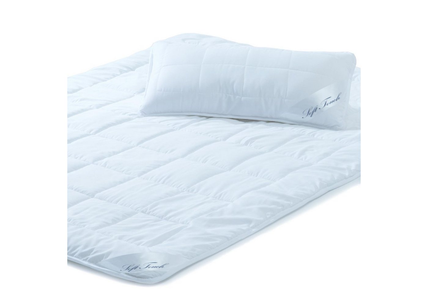 aqua-textil Bettdecke, Kopfkissen + Topper Soft Touch Mikrofaser Sommer Leicht Decke Set 150x200cm + 1x40x80cm aqua-textil Bettdecke, Kopfkissen + Topper Soft Touch Mikrofaser Sommer Leicht Decke Set 150x200cm + 1x40x80cm von aqua-textil
