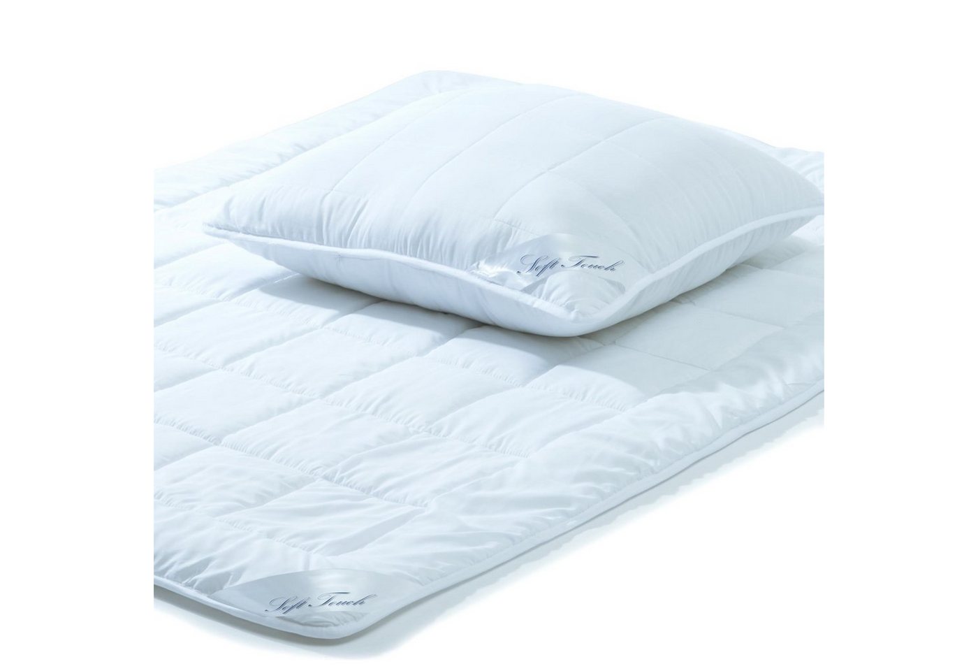 aqua-textil Bettdecke, Kopfkissen + Topper Soft Touch Mikrofaser Sommer Leicht Decke Set 150x200cm + 1x80x80cm aqua-textil Bettdecke, Kopfkissen + Topper Soft Touch Mikrofaser Sommer Leicht Decke Set 150x200cm + 1x80x80cm von aqua-textil