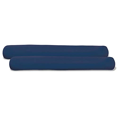aqua-textil Classic Line Kissenbezug 2er-Set 20 x 120 cm dunkel blau Baumwolle Seitenschläferrolle Bezug Jersey Reißverschluss von aqua-textil