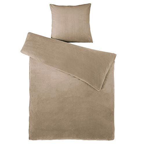 aqua-textil Feelwell Bettwäsche 135 x 200 cm 2teilig Coral Fleece Bettbezug Mikrofaser Thermo Flausch Taupe aqua-textil Feelwell Bettwäsche 135 x 200 cm 2teilig Coral Fleece Bettbezug Mikrofaser Thermo Flausch Taupe von aqua-textil