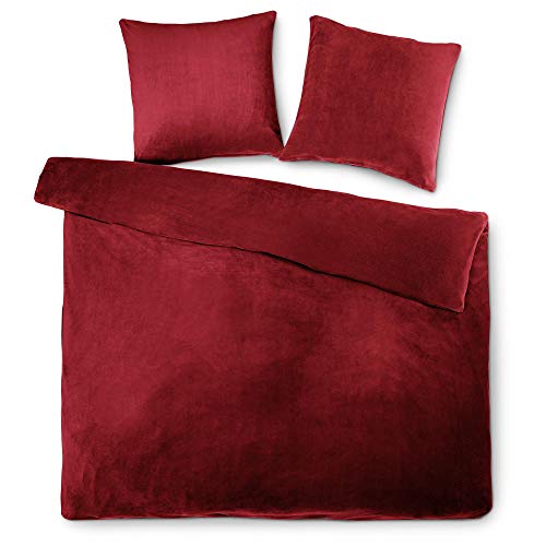 aqua-textil Feelwell Bettwäsche 200 x 220 cm 3teilig Coral Fleece Bettbezug Mikrofaser Thermo Flausch Bordeaux aqua-textil Feelwell Bettwäsche 200 x 220 cm 3teilig Coral Fleece Bettbezug Mikrofaser Thermo Flausch Bordeaux von aqua-textil
