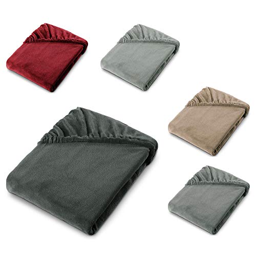 aqua-textil Feelwell Spannbettlaken Doppelpack 90x200-100x200 cm anthrazit Coral Fleece Spannbetttuch Mikrofaser Laken aqua-textil Feelwell Spannbettlaken Doppelpack 90x200-100x200 cm anthrazit Coral Fleece Spannbetttuch Mikrofaser Laken von aqua-textil