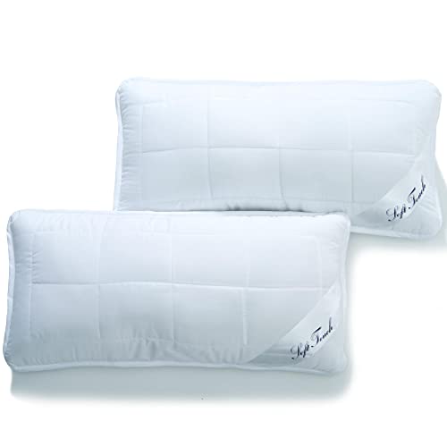 aqua-textil Kopfkissen 2er Set 50 x 75 cm Reißverschluss Nackenkissen je 710g klimaregulierend Oeko-TEX von aqua-textil