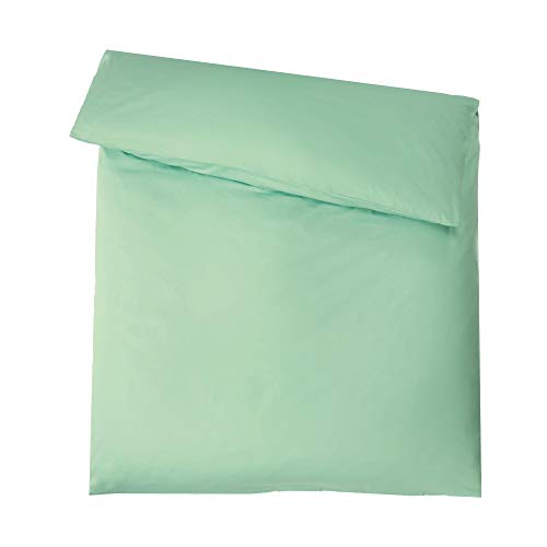aqua-textil Luxury Bettwäsche zum Kombinieren 155 x 200 cm Deckenbezug Mint Baumwolle Mako Satin Bettbezug von aqua-textil