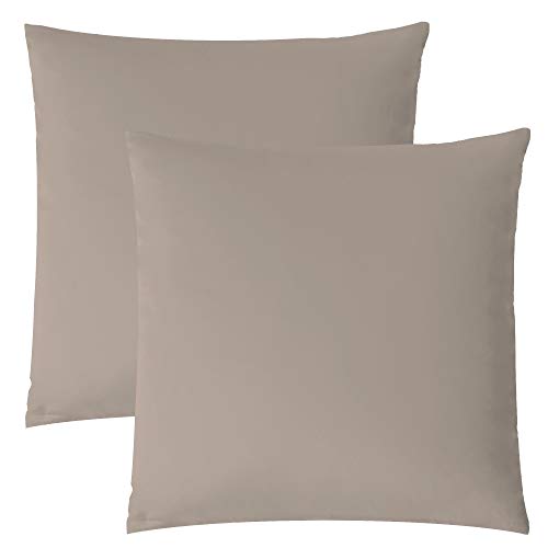 aqua-textil Luxury Bettwäsche zum Kombinieren Doppelpack 40 x 40 cm Kissenbezug Silber Baumwolle Mako Satin Kopfkissenbezug von aqua-textil