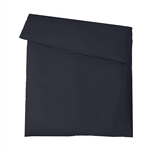 aqua-textil Luxury Bettwäsche zum Kombinieren 135 x 200 cm Deckenbezug dunkel blau Baumwolle Mako Satin Bettbezug von aqua-textil