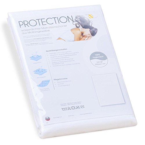 aqua-textil Protection Matratzenschoner 100 x 200 cm Baumwolle Matratzenauflage wasserdicht Molton Unterbett Bettauflage von aqua-textil