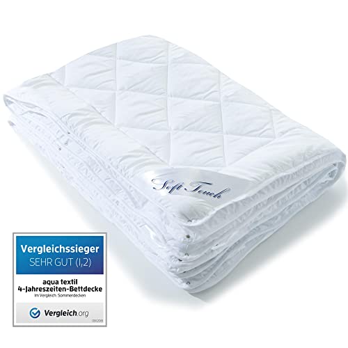 aqua-textil 4 Jahreszeiten Bettdecke 135x200cm Decken zusammengeknöpft Winter 800g Sommer 600g klimaregulierend Oeko-TEX aqua-textil 4 Jahreszeiten Bettdecke 135x200cm Decken zusammengeknöpft Winter 800g Sommer 600g klimaregulierend Oeko-TEX von aqua-textil