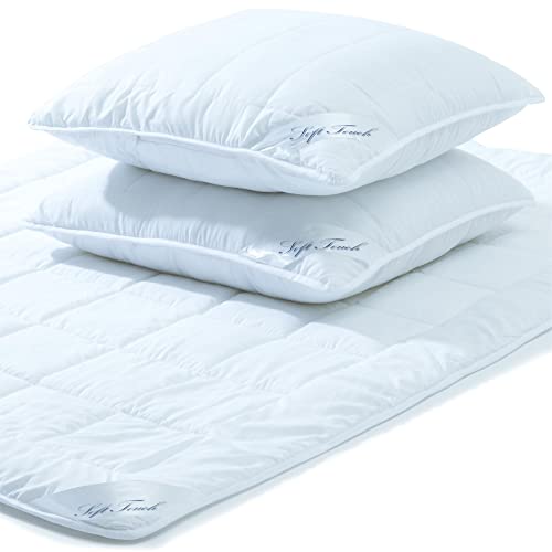 aqua-textil Soft Touch Duo Bettdecke Winterdecke 240 x 260 cm Set inkl 2X Kopfkissen 80 x 80 cm Winter Steppdecke warm Oeko-TEX aqua-textil Soft Touch Duo Bettdecke Winterdecke 240 x 260 cm Set inkl 2X Kopfkissen 80 x 80 cm Winter Steppdecke warm Oeko-TEX von aqua-textil