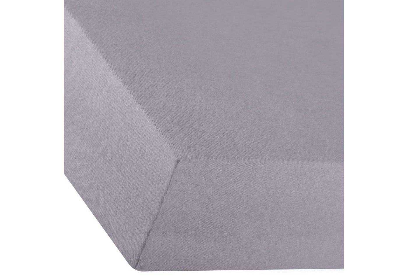 aqua-textil Spannbettlaken Premium Spannbetttuch Jersey 180x200-200x220cm dunkelgrau, Baumwolle, (1 Stück), bügelfrei,dauerelastisch und weich,extrem feine Fasern von aqua-textil