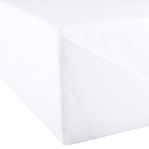 aqua-textil Superior Bettlaken ohne Spanngummi 150 x 250 cm weiß Baumwolle leichte Sommer-Bettdecke von aqua-textil