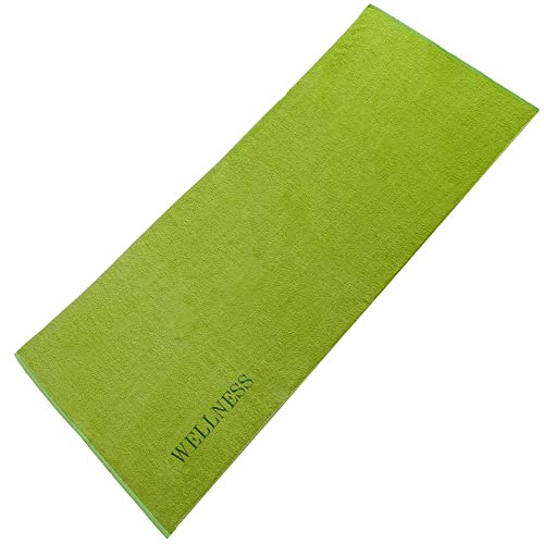 aqua-textil Wellness Saunatuch Doppelpack XXL 90 x 220 cm Uni grün Baumwolle Frottee Sauna Handtuch Strandtuch von aqua-textil
