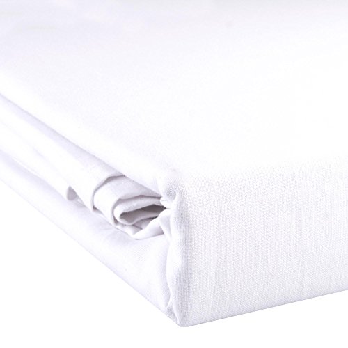 aqua-textil Noblesse Bettlaken ohne Spanngummi XXL 240 x 290 cm weiß Baumwolle leichte Sommer-Bettdecke von aqua-textil