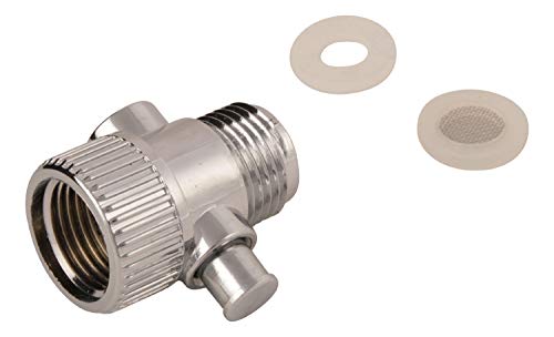 AquaSu Wasser-Stopp Somari | für Armaturen mit Anschluss in 1/2 | Stopp-Funktion: Unterbrechung der Wasserzufuhr | zum Anschluss an Brause- und Wannenarmatur | Metall | chrom | 72383 1 von aquaSu