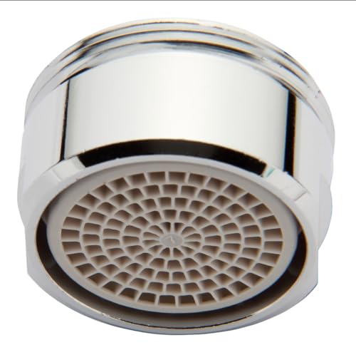 'aquaSu® | Selbstreinigender Sparstrahlregler | für Armaturen | bis zu 50% reduzierter Wasserdurchfluss | weitmaschiges Sieb | Spüldüse | M24 x Typ 1 ' AG | Kunststoff | Messing | Chrom | 19685 7 von aquaSu