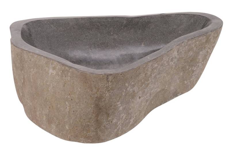 aquaSu Aufsatzwaschbecken Natur (Aufsatz-Waschtisch, 1-St., Aufsatzwaschtisch), 30 cm, Naturstein, Riverstone, Unikat, 575027 von aquaSu