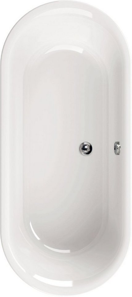 aquaSu Badewanne OVO Solo, Weiß, 180 x 80 cm, Acryl, Freistehende Badewanne, 801027 von aquaSu