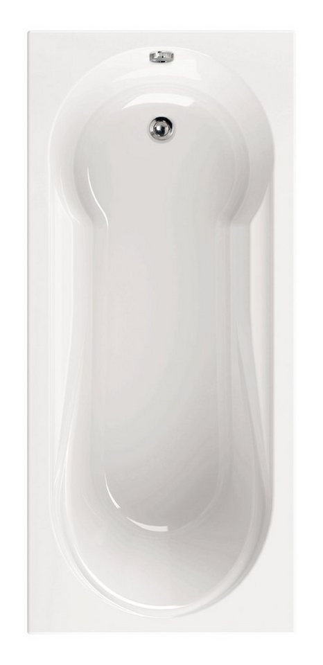 aquaSu Badewanne faCila, (1-tlg), Weiß, 180 x 80 cm, Acryl, Rechteckbadewanne, 801676 von aquaSu