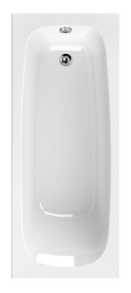 aquaSu Badewanne meLeo, (1-tlg), Weiß, 180 x 80 cm, Acryl, Rechteckbadewanne, 827126 von aquaSu
