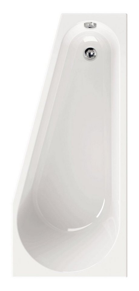 aquaSu Eckwanne laPino, Weiß, 160 x 70 cm, Acryl, Eckbadewanne, 801812 von aquaSu