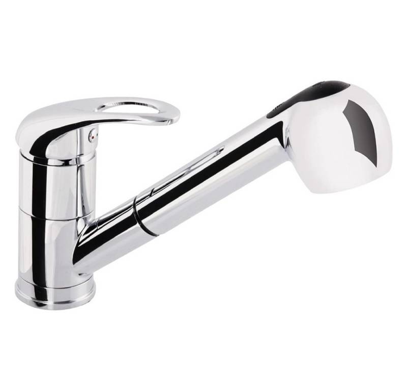 aquaSu Küchenarmatur Einhandmischer Concordia für Spüle Niederdruck, mit Geschirrbrause von aquaSu