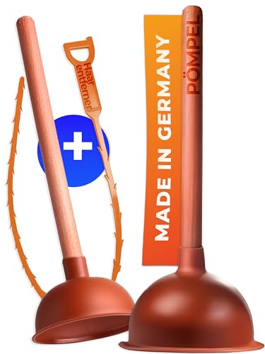 SET Pömpel, Pümpel, Saugglocke Abfluss, Plunger - 110 + 140mm + Abflussstrip - Der Klassiker für Abflussfrei darf in keinem Haushalt fehlen I als Pömpel Wc oder Duschabfluss reinigen SET Pömpel, Pümpel, Saugglocke Abfluss, Plunger - 110 + 140mm + Abflussstrip - Der Klassiker für Abflussfrei darf in keinem Haushalt fehlen I als Pömpel Wc oder Duschabfluss reinigen von aquabook
