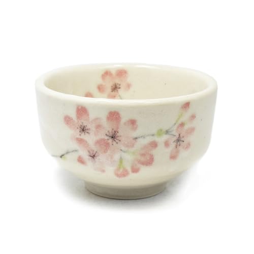 aquanaut Mino Ware Japanese Matcha Bowl Chawan Shiroyama Sakura Diameter 9.4cm Made in Japan von aquanaut