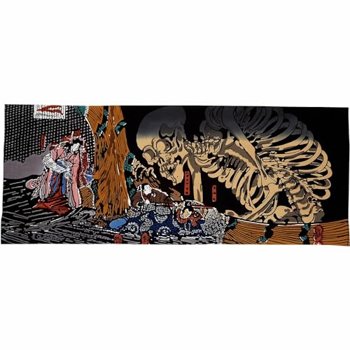 aquanaut Ukiyoe Tenugui Handtuch Soma no Furudairi Utagawa Kuniyoshi Totenkopf Design von aquanaut