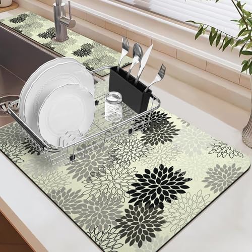 Abtropfmatte für Spülbecken, 62,2 x 39,4 cm, 61 x 14 cm, super saugfähig, Abtropfmatte für Küche, Theke, Café Abtropfmatte für Spülbecken, 62,2 x 39,4 cm, 61 x 14 cm, super saugfähig, Abtropfmatte für Küche, Theke, Café von aquoechd