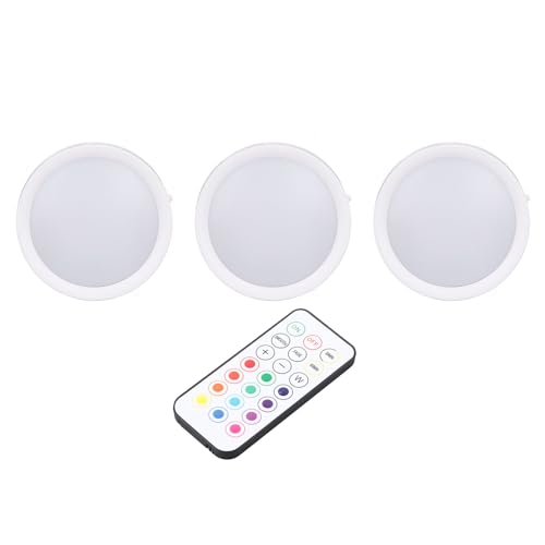 3 PCs LED Puck Light 4 Farben Dimmbare Timing Wiederaufladbare Batteriebetriebene LED -Push -Lampe mit E26 Basisfernbedienung 3 PCs LED Puck Light 4 Farben Dimmbare Timing Wiederaufladbare Batteriebetriebene LED -Push -Lampe mit E26 Basisfernbedienung von aqxreight