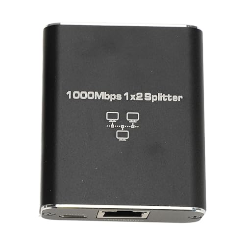 Bis 2 Ethernet -Splitter 1000 Mbit/S Hochgeschwindigkeit RJ45 LAN -Splitter mit USB Stromkabel für Cat8 CA CA Cat5 Cat5e Ethernet zu 2 Splitterta [High a ] von aqxreight