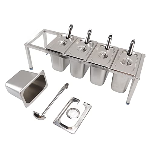 Gewürzbehälter-Kastenregal aus Edelstahl, Robuster Organizer-Ständer für Küchenbedarf (5er-Box) von aqxreight