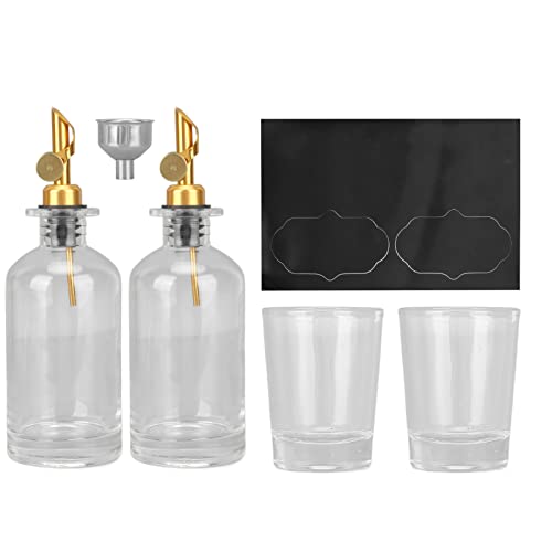 Glas-Mundwasserspender, Multifunktionale Glasflasche mit Ausgießer für Badezimmer und Küche von aqxreight