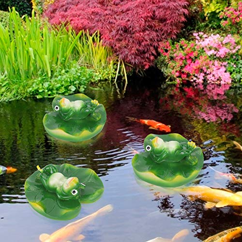 Lotusblatt-Frosch-Wasser-Teich-Dekoration, Bastel-Ornament, Lebendige, Feine Verarbeitung, Langlebig, Geeignet für Garten-Pool von aqxreight
