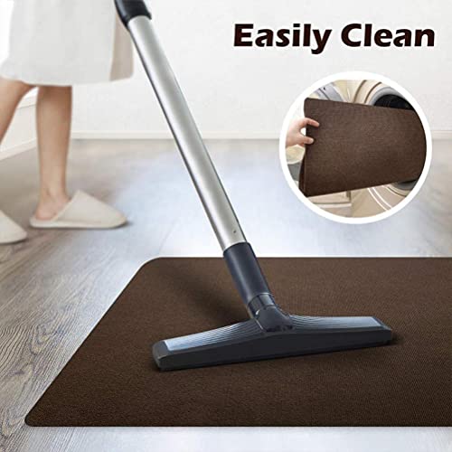 Office Stuhl Matte für Hartholzbodenfliesen Computer Gaming Rolling Stuhl Matte PVC Selbstkleber Schlupfboden Beschützer Teppich (Leichter Kaffee) von aqxreight