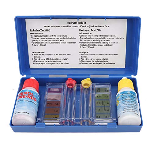 Pool-PH-Testkit, PH-Testkit Wasserqualitäts-Testbox-Zubehör Pool-Testkit für Schwimmbad Pool-PH-Testkit, PH-Testkit Wasserqualitäts-Testbox-Zubehör Pool-Testkit für Schwimmbad von aqxreight