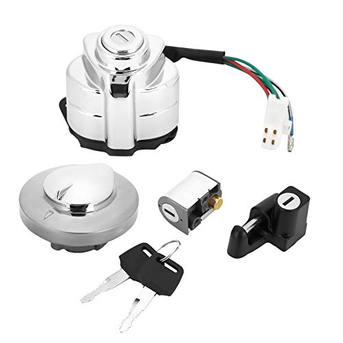 Zündschalter Tankdeckel Helm Lenkschlossschlüssel Passend für VT600 Shadow 400 750 von aqxreight