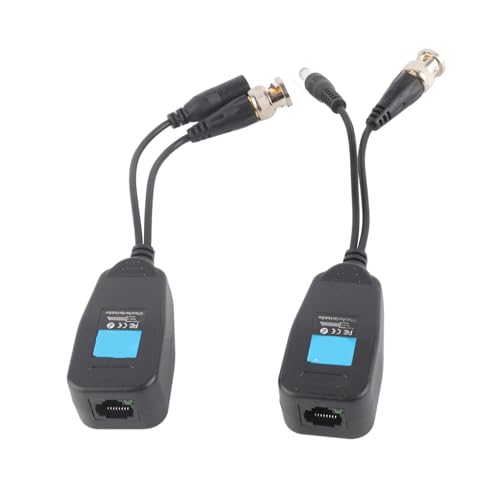 aqxreight 1 Paar Passive CCTV BNC zu RJ45 Video Power Balun-Senderempfänger für HD-CVI HD-TVI AHD-Signale von aqxreight