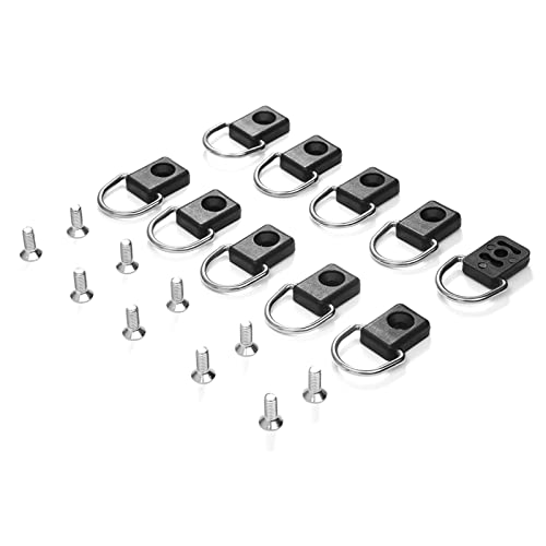 aqxreight 10pcs Schwarz D mit M6 -Schrauben für Kajak -Kanu und Fischereisträgerzubehör von aqxreight