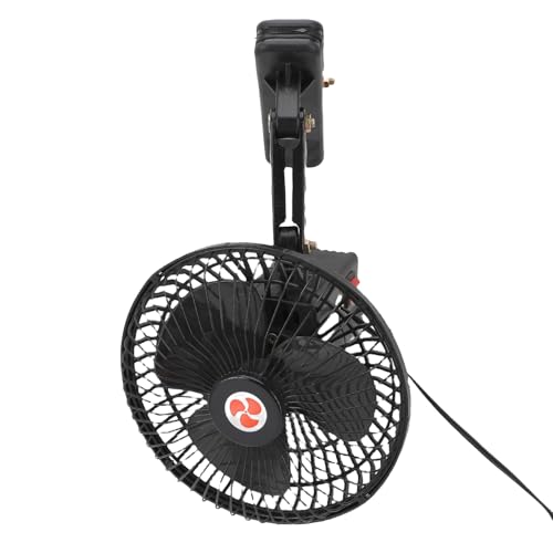 aqxreight 12 V Heavy Duty Car Cooling Ventilator mit Metallblättern für LKW -RV -Bootsbus Ruhige Leistungsstarke Tragbare Automobilventilator (DC12V) von aqxreight