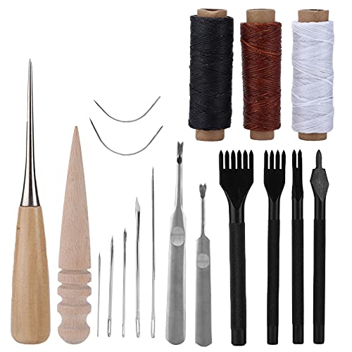 aqxreight 18pcs Leder -Werkzeug -Set Easy Use Multiple Verwendet Ledernähungskit für Teppichpolstermantel aqxreight 18pcs Leder -Werkzeug -Set Easy Use Multiple Verwendet Ledernähungskit für Teppichpolstermantel von aqxreight
