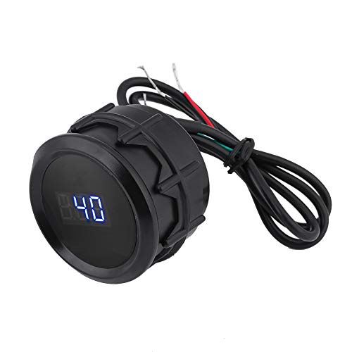 aqxreight 2 Zoll 52 Mm Auto Blau LED Digitales Wassertemperaturmessgerät mit Temperatursensor Schwarz, Hohe Zuverlässigkeit und Einfache Installation für die Meisten Autos und Motoren von aqxreight
