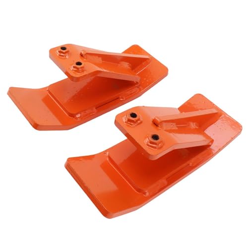 aqxreight 2pcs Tractor Eimer Protektor mit Doppelschlossmuttern und Bolzen Stahl Skigarke Rasentraktor -Anhaftungen von aqxreight
