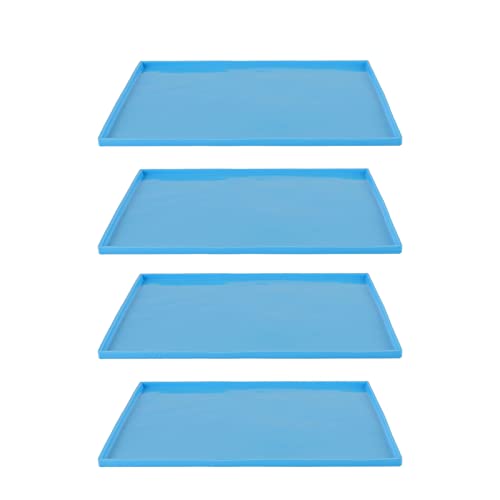 aqxreight 4pcs Silikon -Dehydratormatten Lebensmittelqualität Hochtemperaturklebende Fruchtdehydratorschalen mit Blau für Schalen Früchte Mor Silikon Dehydrator Matssilicon Dehydrator Traysipulium von aqxreight