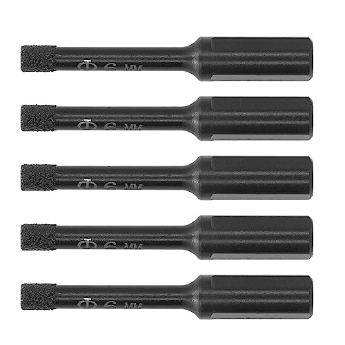 aqxreight 5pcs 6mm Bohrbit Set für Glas, Marmor und Fliesen - Nasse oder Trockene Bohrungen mit Zweiseitiger Beschichtung von aqxreight
