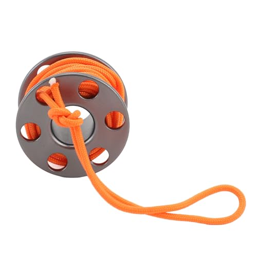 aqxreight Aluminiumlegierung Tauchfingerrolle mit in der Dunklen Linie für Höhlen- und Unterwasserabenteuer (Gray) von aqxreight